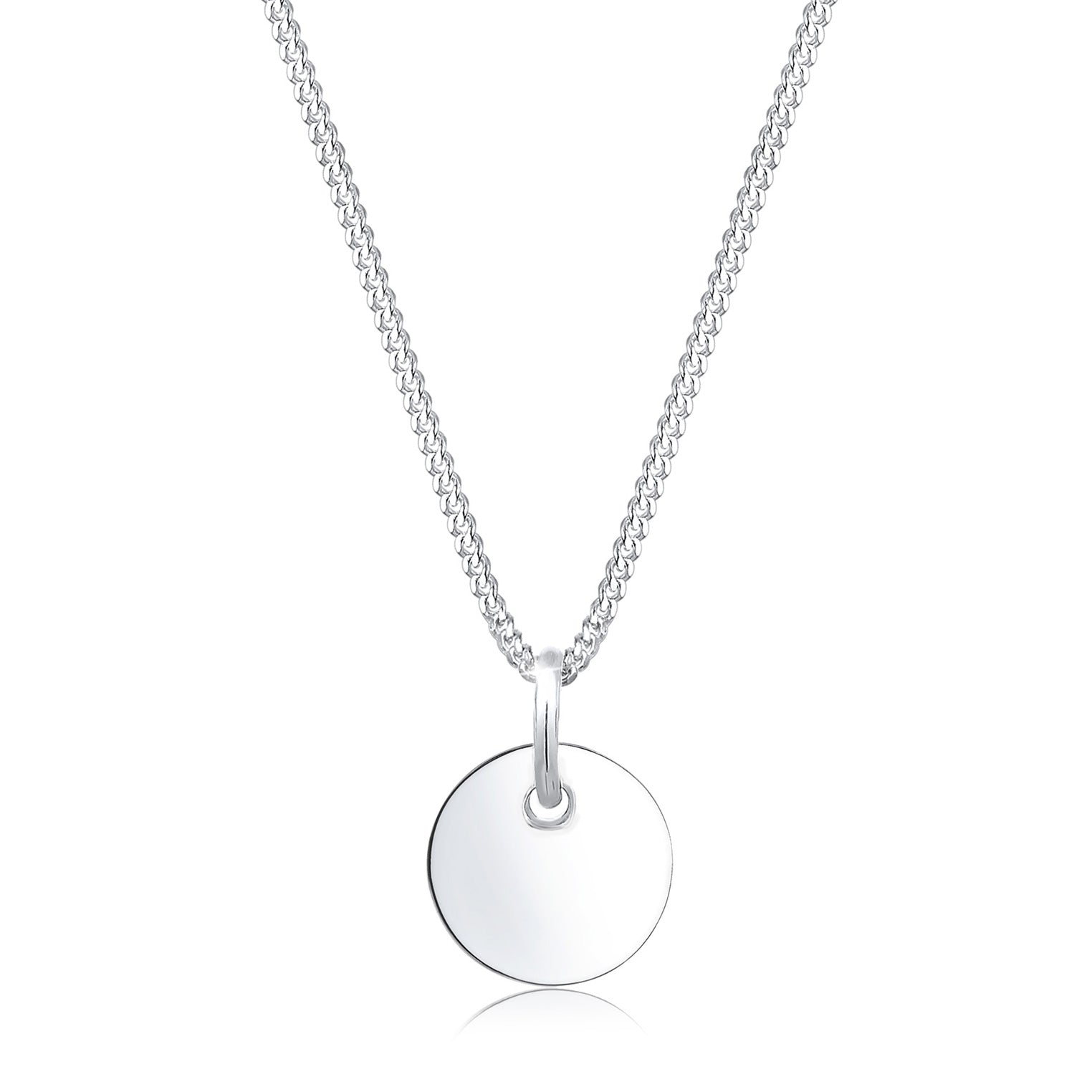 Silber - Elli | Halskette Plättchen | 925er Sterling Silber