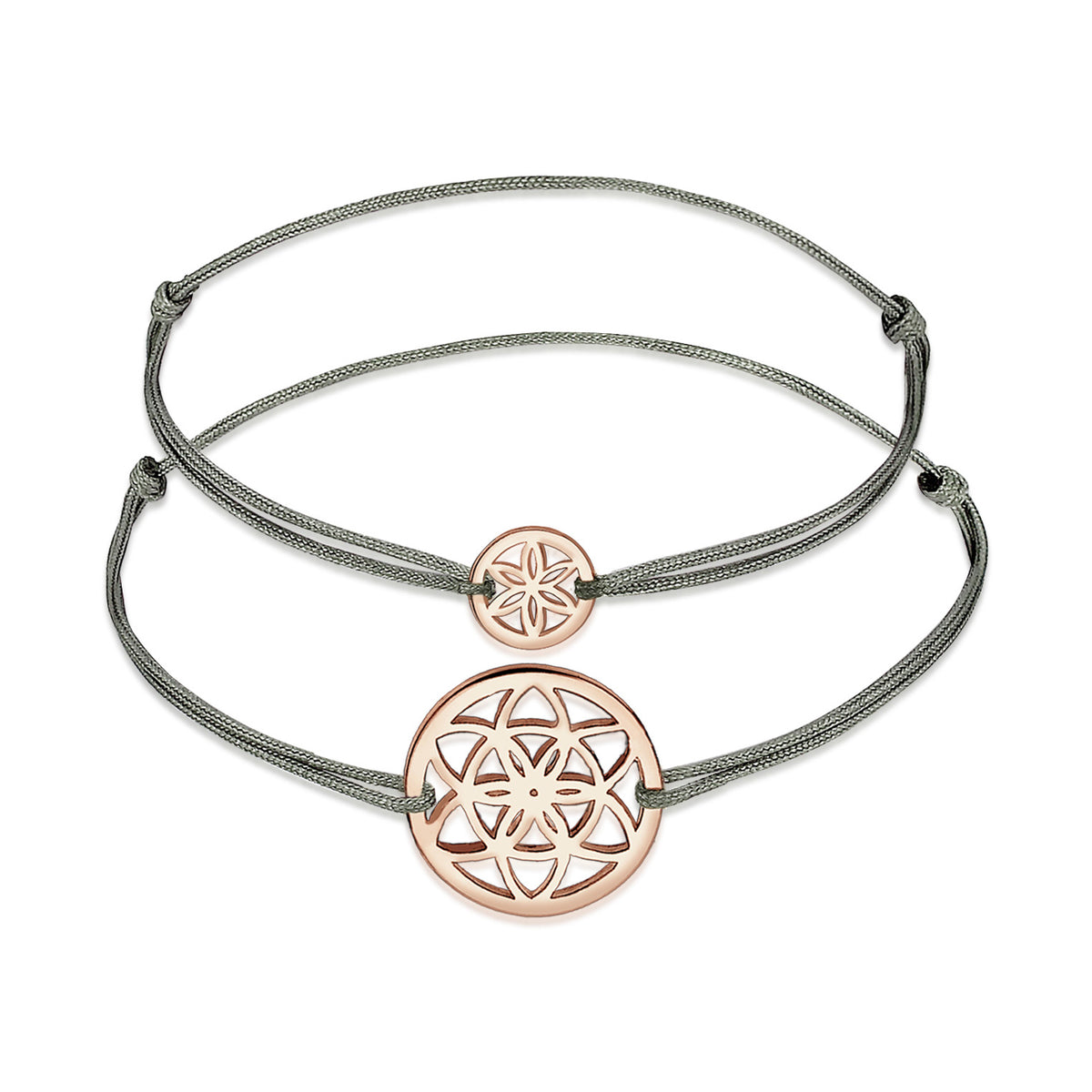 Roségold - Elli | Mutter-Kind-Armbandset Blume | 925 Sterling Silber Rosegold