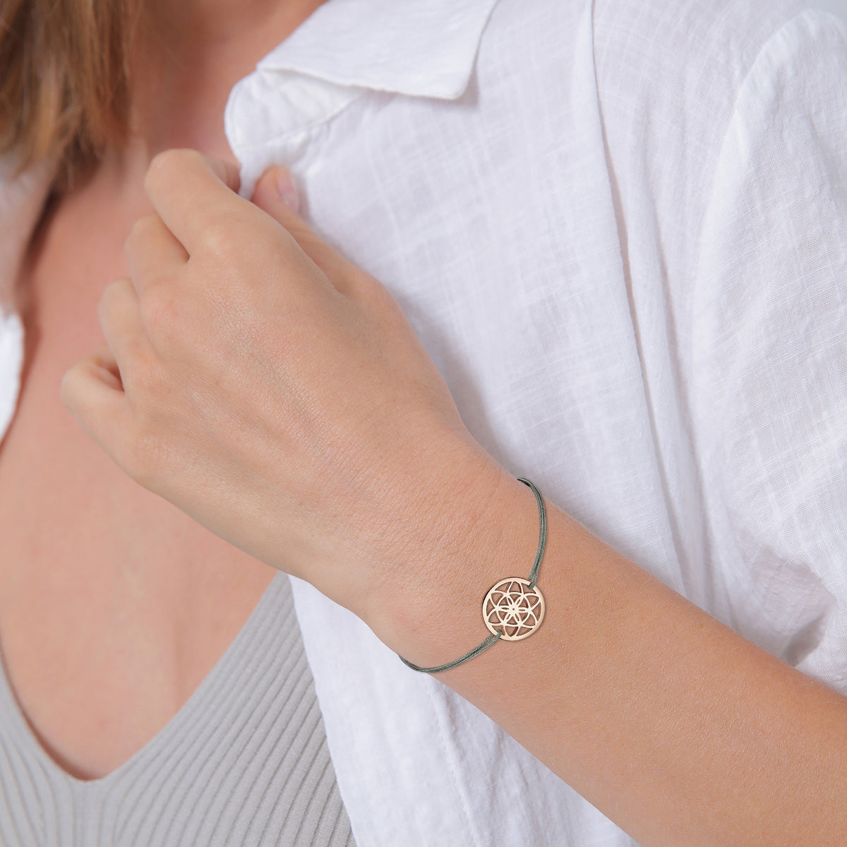 Roségold - Elli | Mutter-Kind-Armbandset Blume | 925 Sterling Silber Rosegold