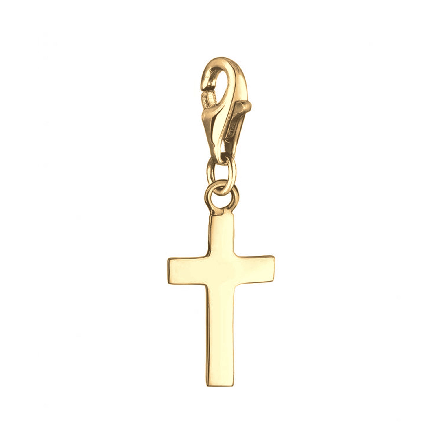 Gold - Nenalina | Charm Kreuz | 925 Sterling Silber vergoldet