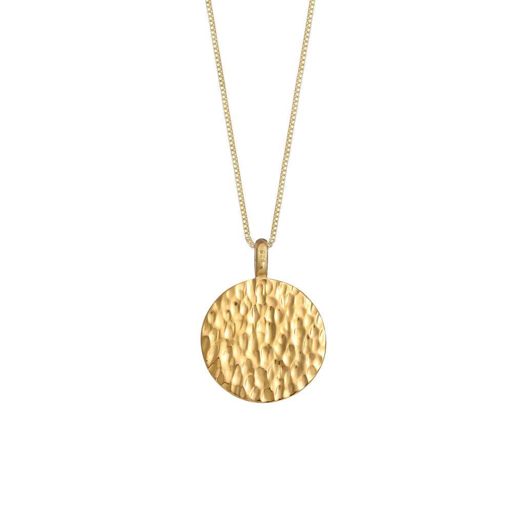 Gold - Elli | Lange Venezianer-Halskette Ornament | 925 Sterling Silber vergoldet