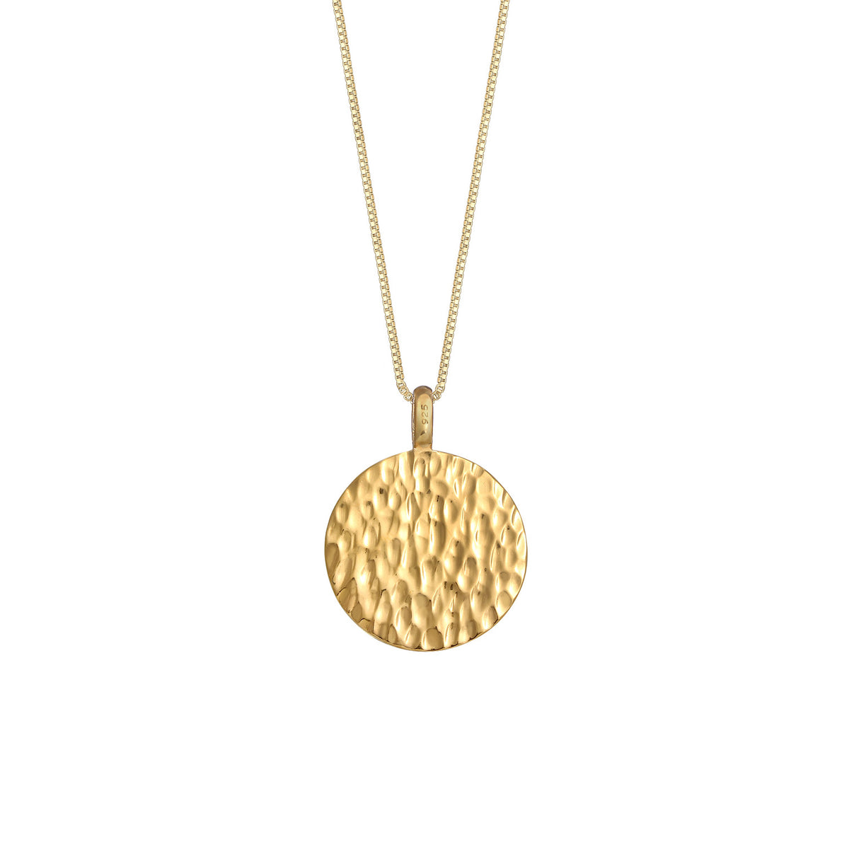 Gold - Elli | Lange Venezianer-Halskette Ornament | 925 Sterling Silber vergoldet