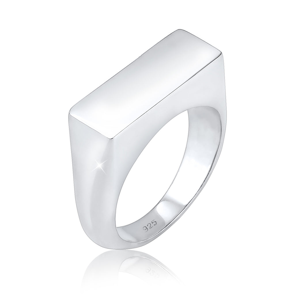 Silber - Elli | Siegelring Geo | 925er Sterling Silber