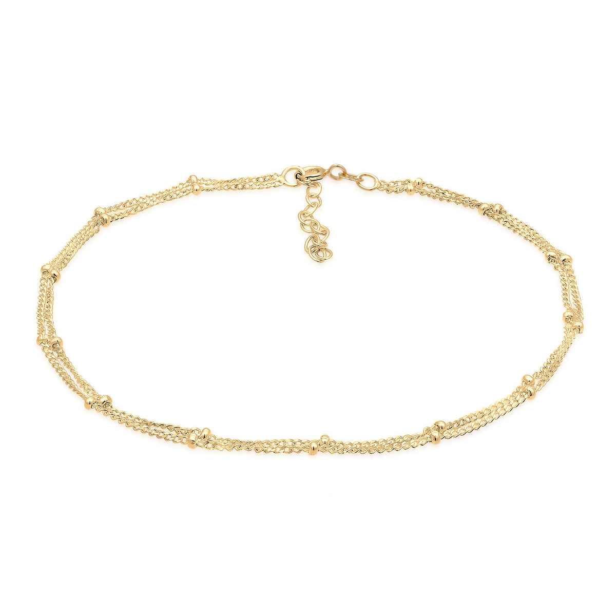 Gold - Elli | Fußkettchen Kugel | 925 Sterling Silber vergoldet