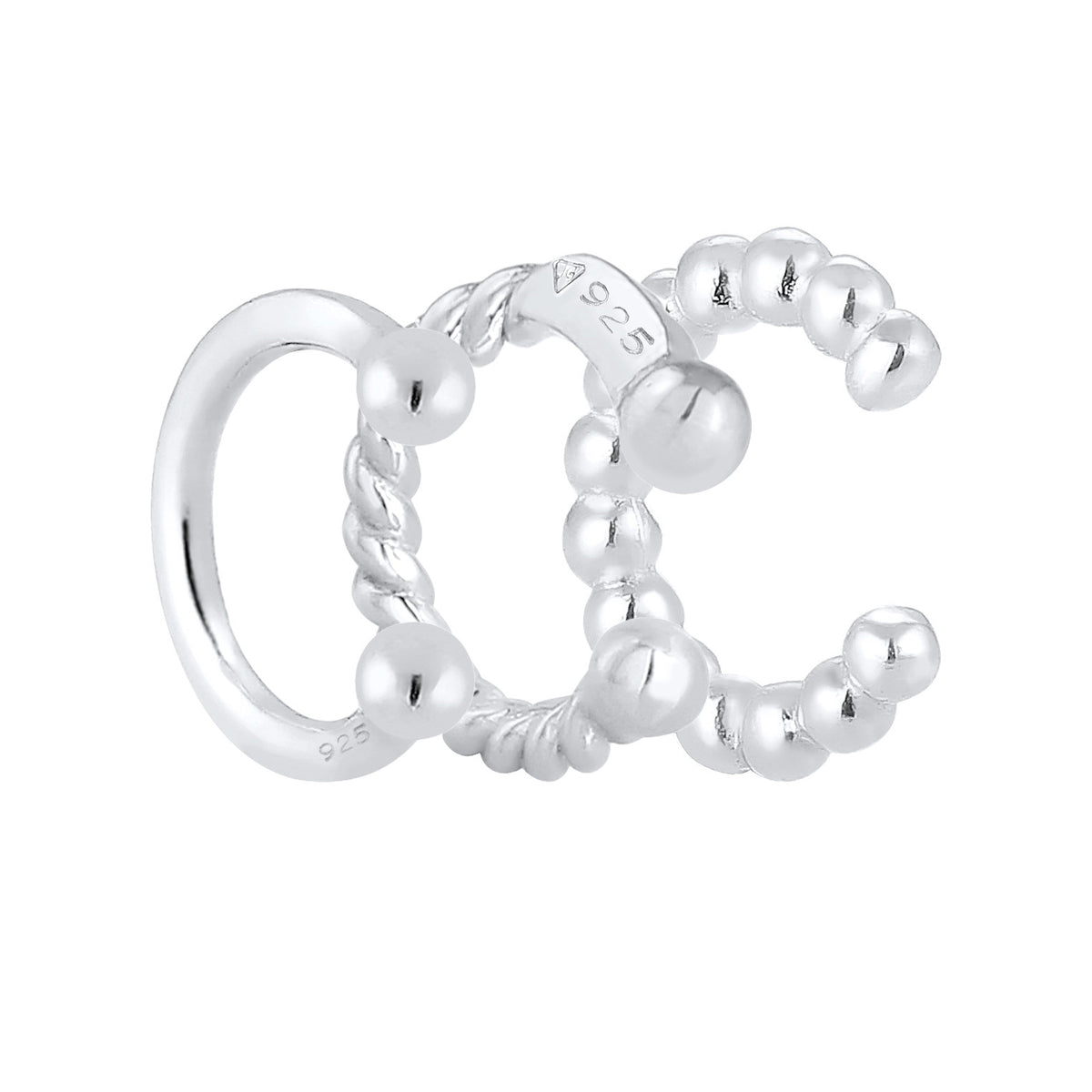 Silber - Elli | Earcuff 3er Set Basic | 925er Sterling Silber