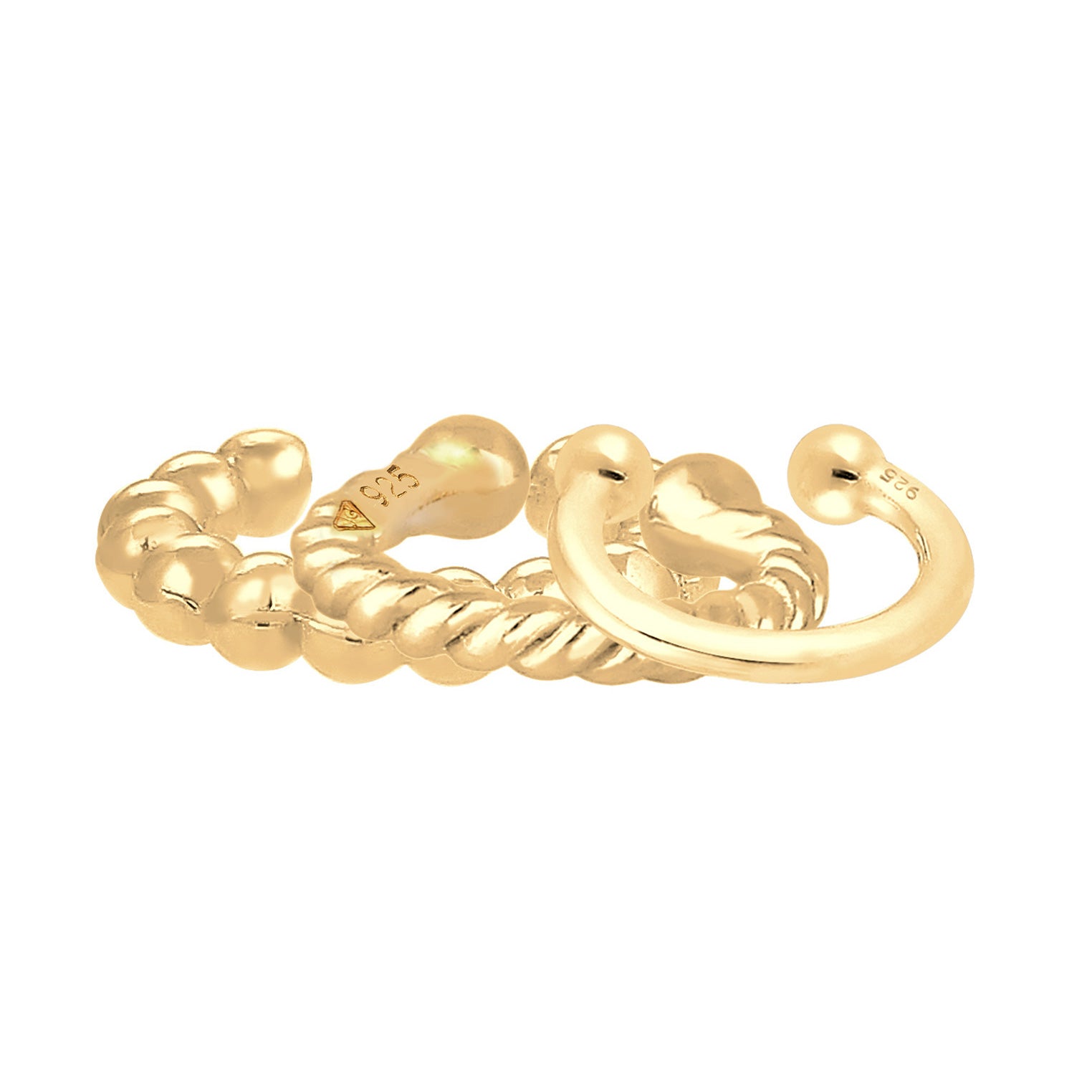 Gold - Elli | Earcuff | 925 Sterling Silber vergoldet