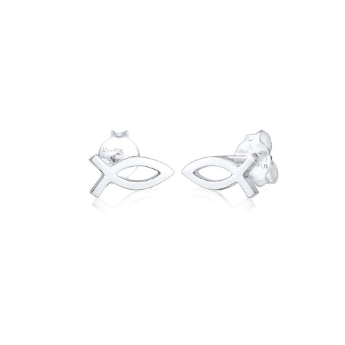 Silber - Elli | Ohrring Fisch | 925er Sterling Silber