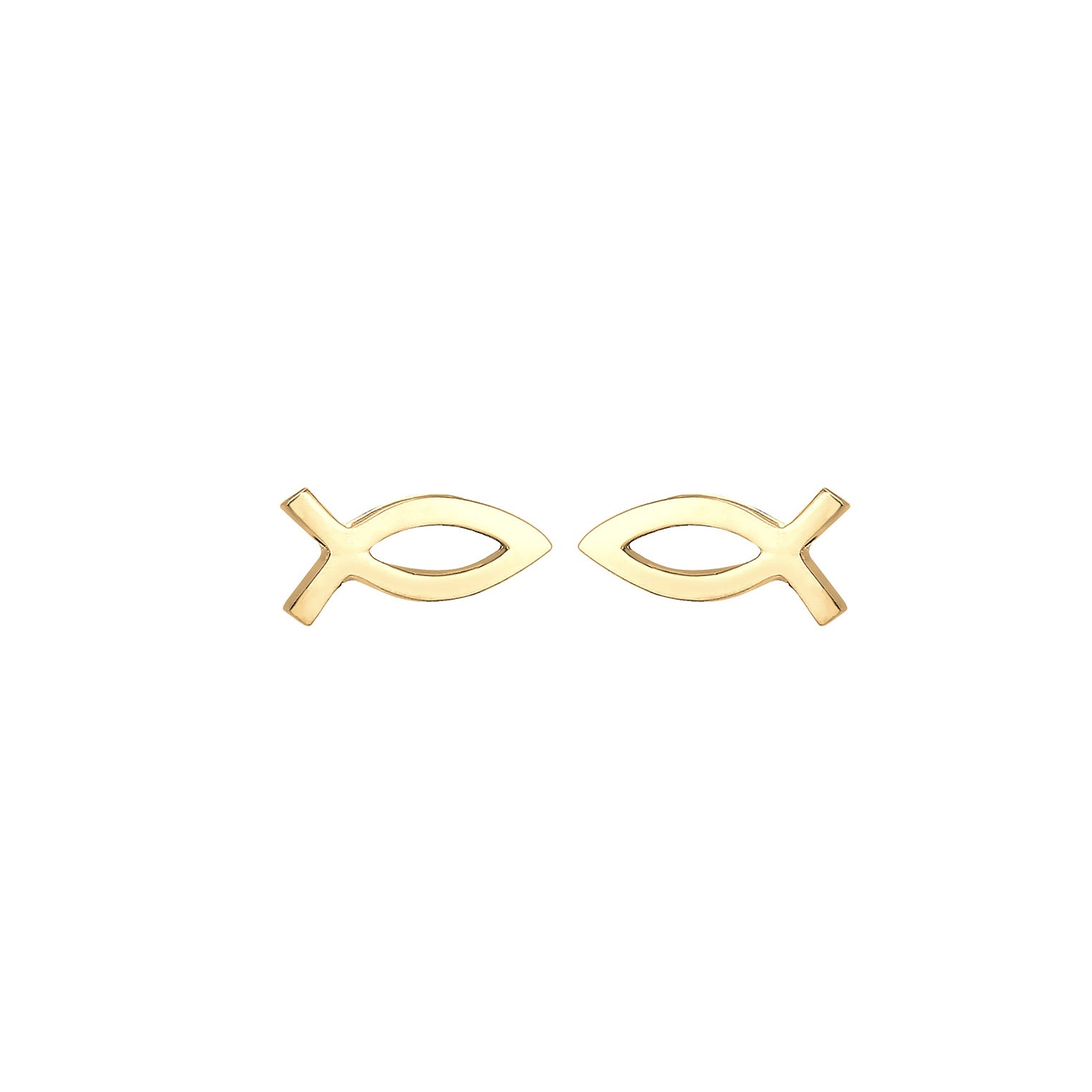 Gold - Elli | Ohrring Fisch | 925 Sterling Silber vergoldet