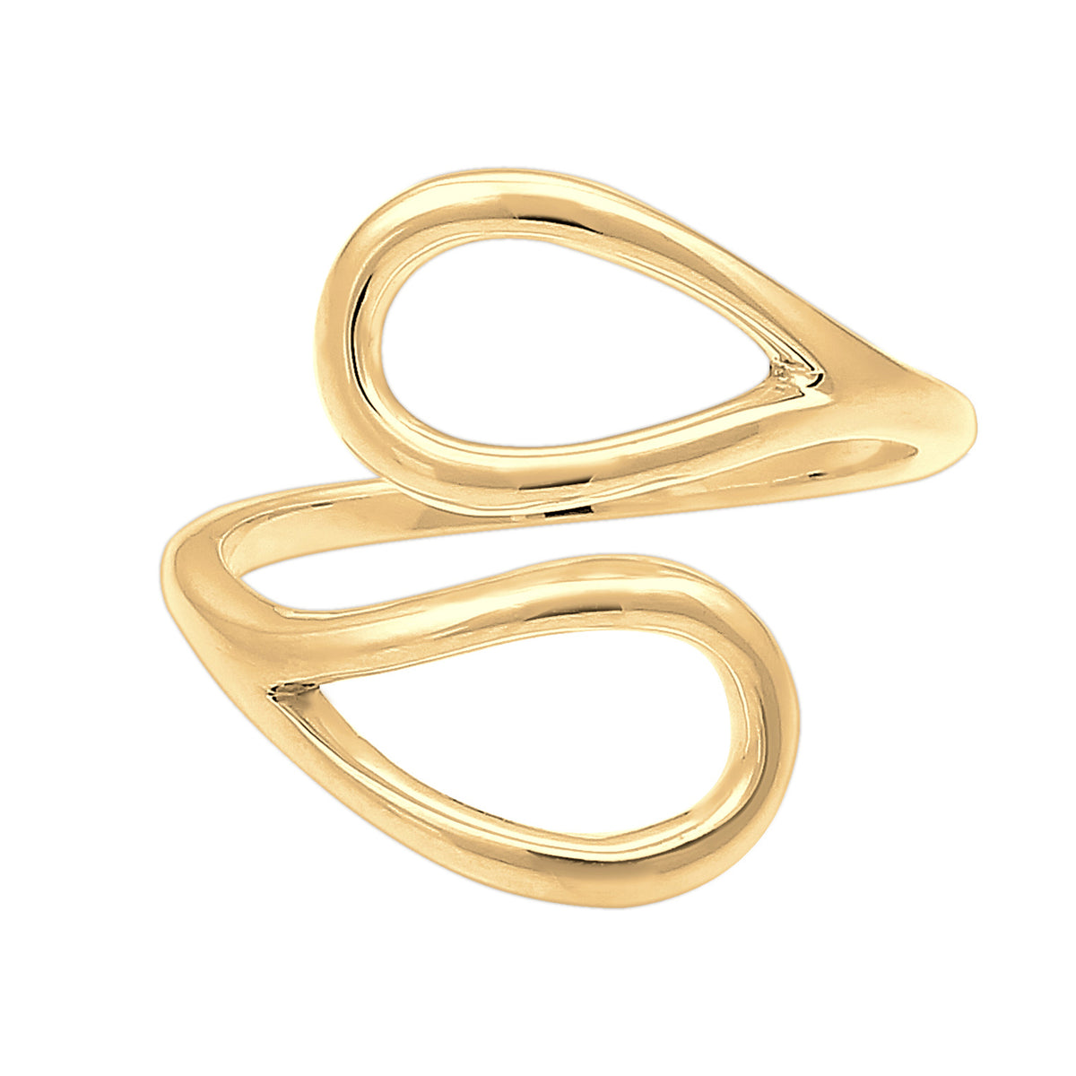 Gold - Elli | Ring Tropfen | 925 Sterling Silber vergoldet