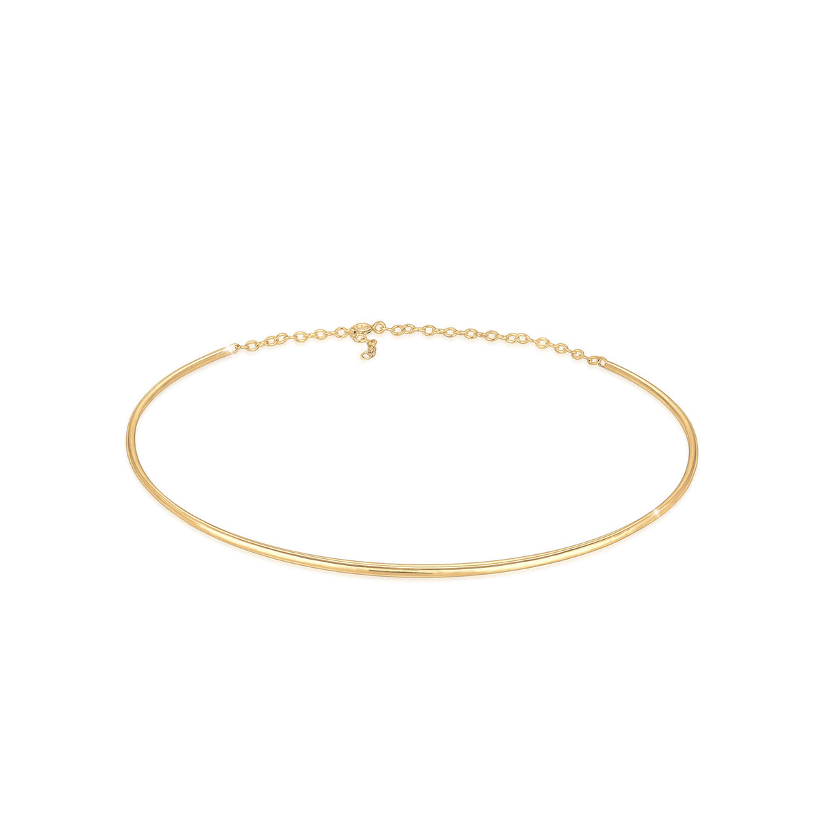 Gold - Elli | Glieder-Halskette | 925 Sterling Silber vergoldet