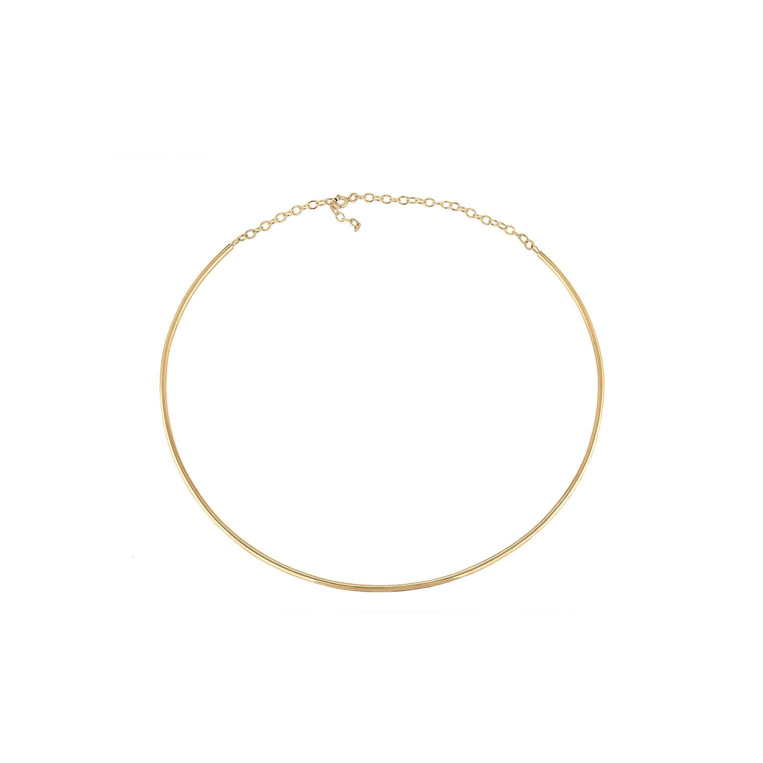 Gold - Elli | Glieder-Halskette | 925 Sterling Silber vergoldet