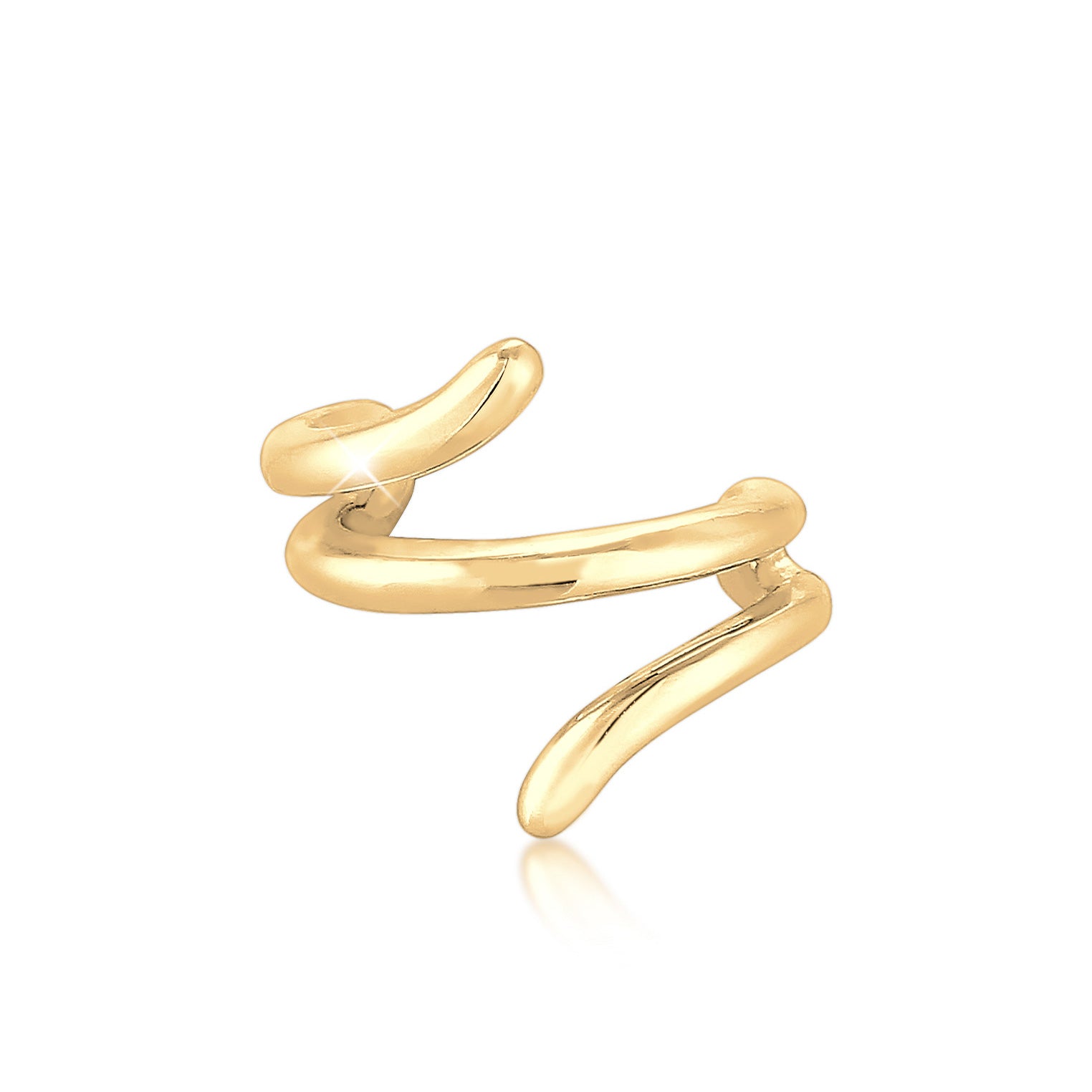 Gold - Elli | Earcuff | 925 Sterling Silber vergoldet