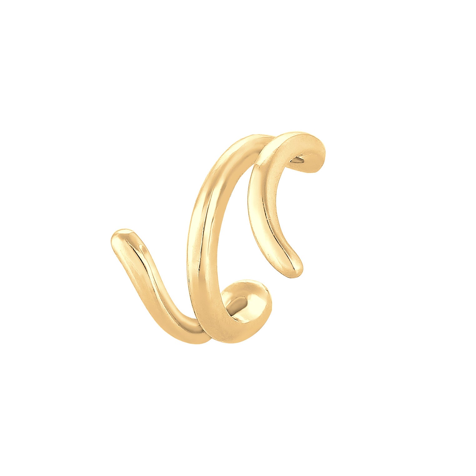 Gold - Elli | Earcuff | 925 Sterling Silber vergoldet