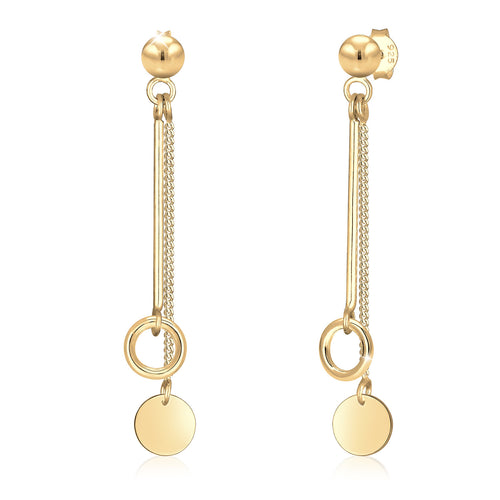 Gold - Elli | Ohrhänger Ear Chain | 925 Sterling Silber vergoldet