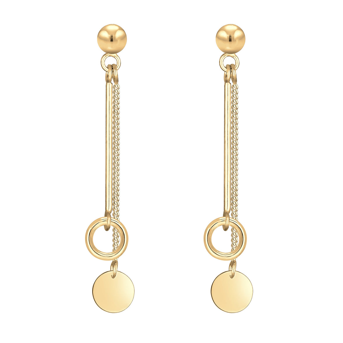 Gold - Elli | Ohrhänger Ear Chain | 925 Sterling Silber vergoldet