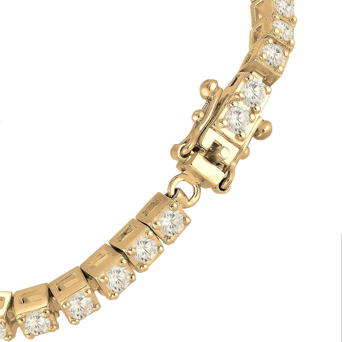 Gold - Elli PREMIUM | Tennisarmband | Zirkonia (Weiß) | 925er Sterling Silber Vergoldet
