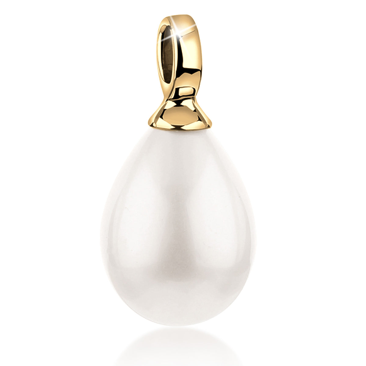 Gold - Nenalina | Anhänger | Perle | 925 Sterling Silber vergoldet