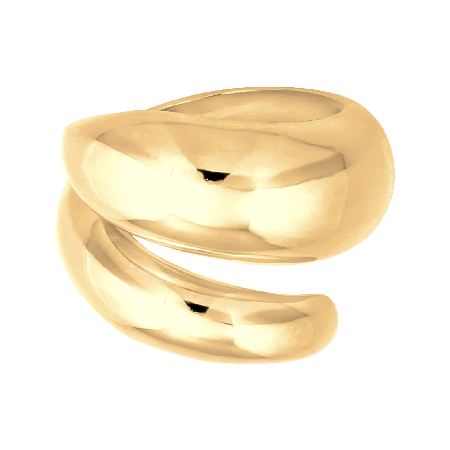 Gold - Nenalina | Chunky Wickelring | 925 Sterling Silber vergoldet