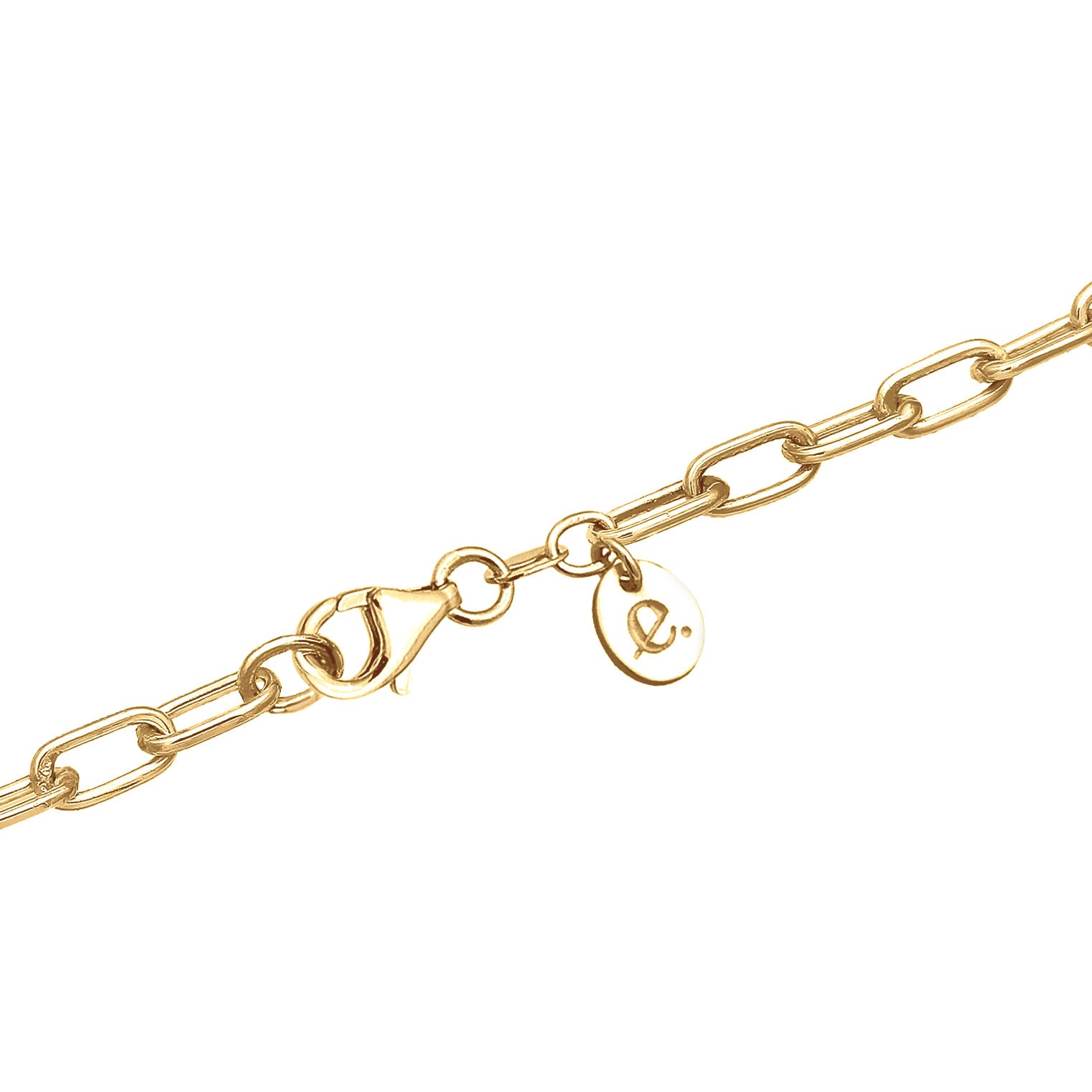 Gold - Elli PREMIUM | Glieder-Halskette | 925 Sterling Silber vergoldet