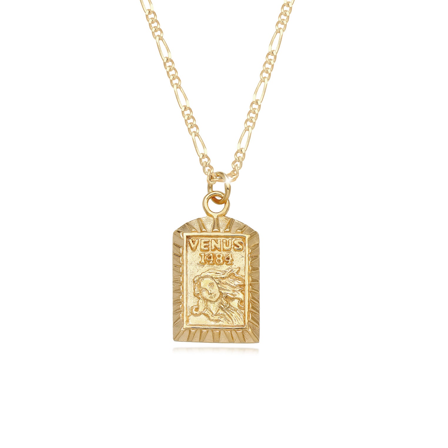 Gold - Elli | Figaro-Halskette | 925 Sterling Silber vergoldet