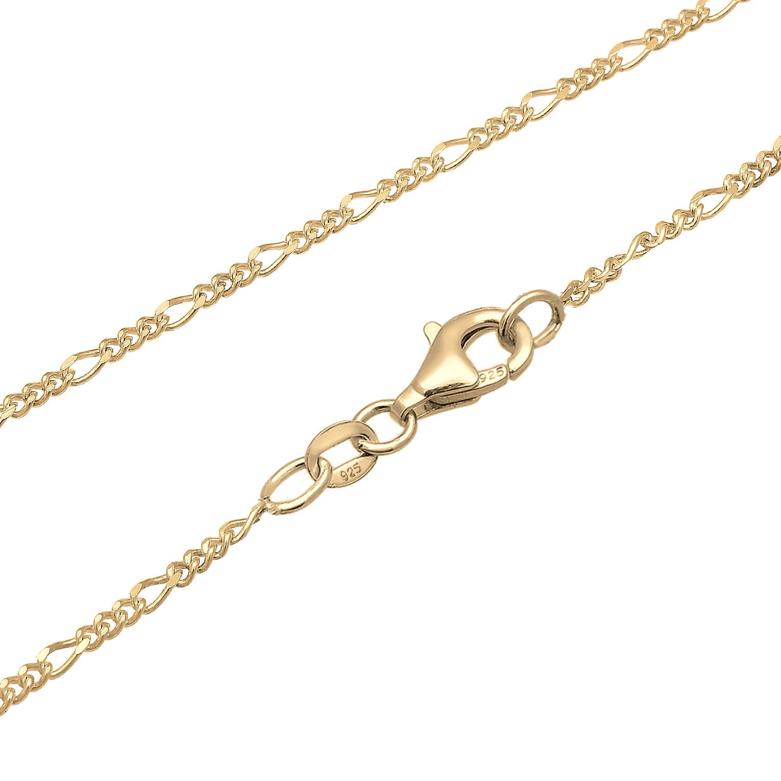 Gold - Elli | Figaro-Halskette | 925 Sterling Silber vergoldet