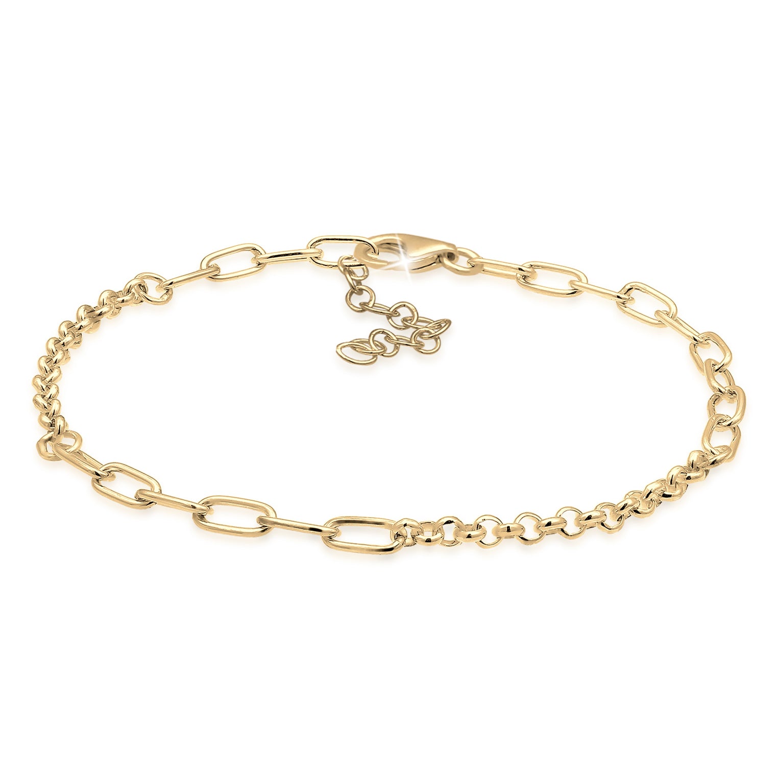 Gold - Nenalina | Gliederarmband | 925 Sterling Silber vergoldet