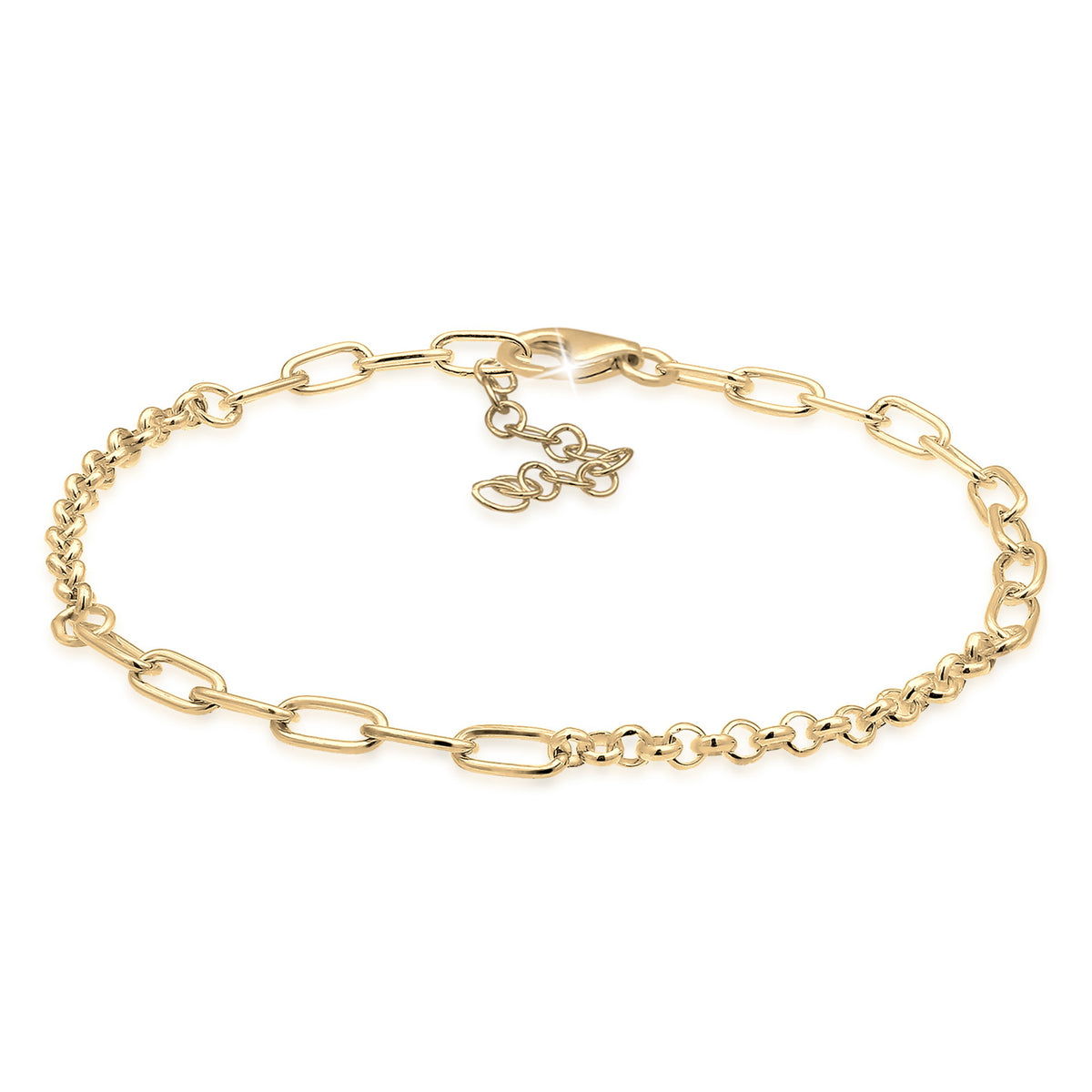 Gold - Nenalina | Gliederarmband | 925 Sterling Silber vergoldet