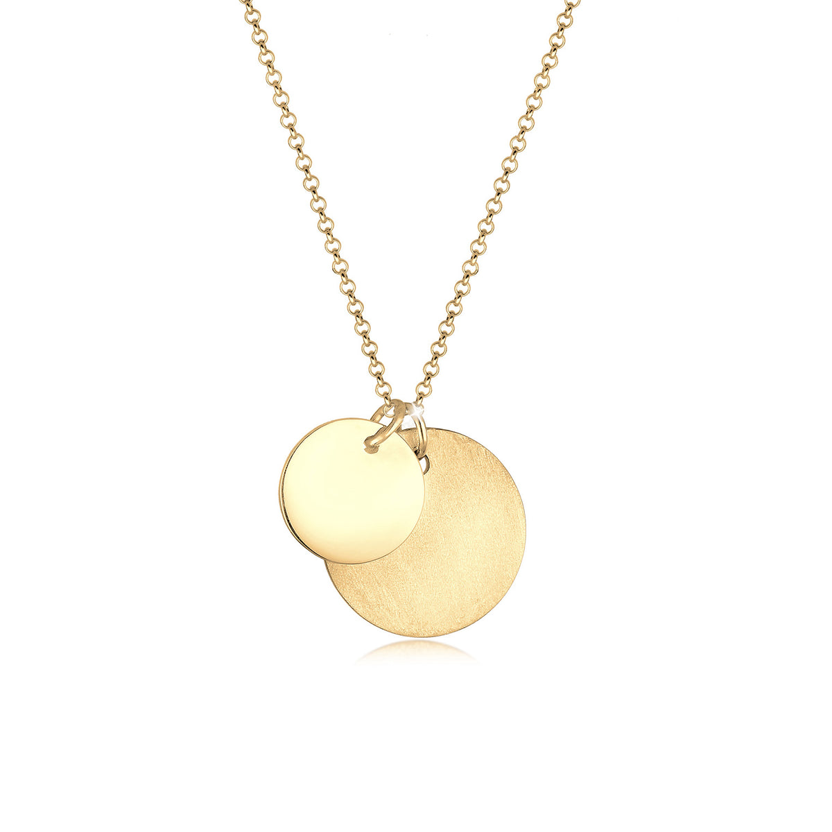 Gold - Elli | Lange Halskette Geo | 925 Sterling Silber vergoldet