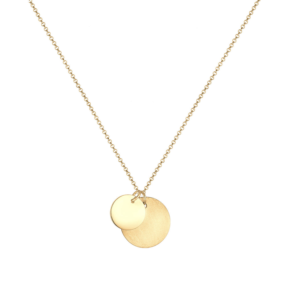 Gold - Elli | Lange Halskette Geo | 925 Sterling Silber vergoldet