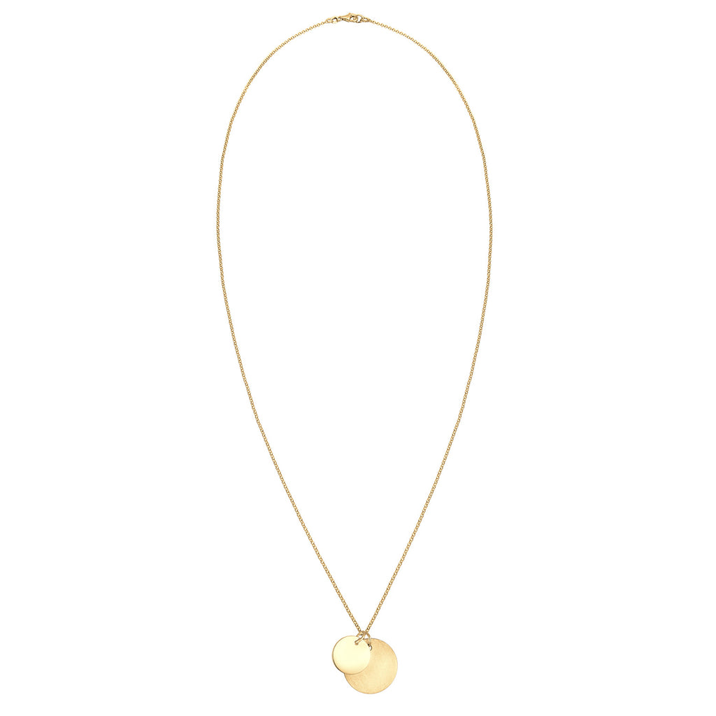 Gold - Elli | Lange Halskette Geo | 925 Sterling Silber vergoldet
