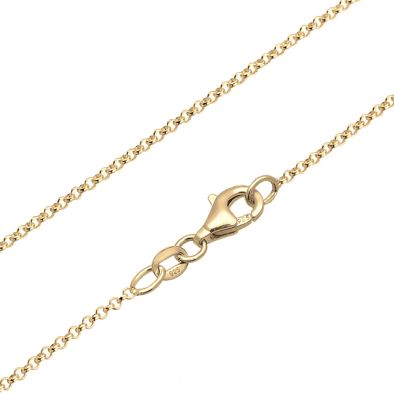 Gold - Elli | Lange Halskette Geo | 925 Sterling Silber vergoldet