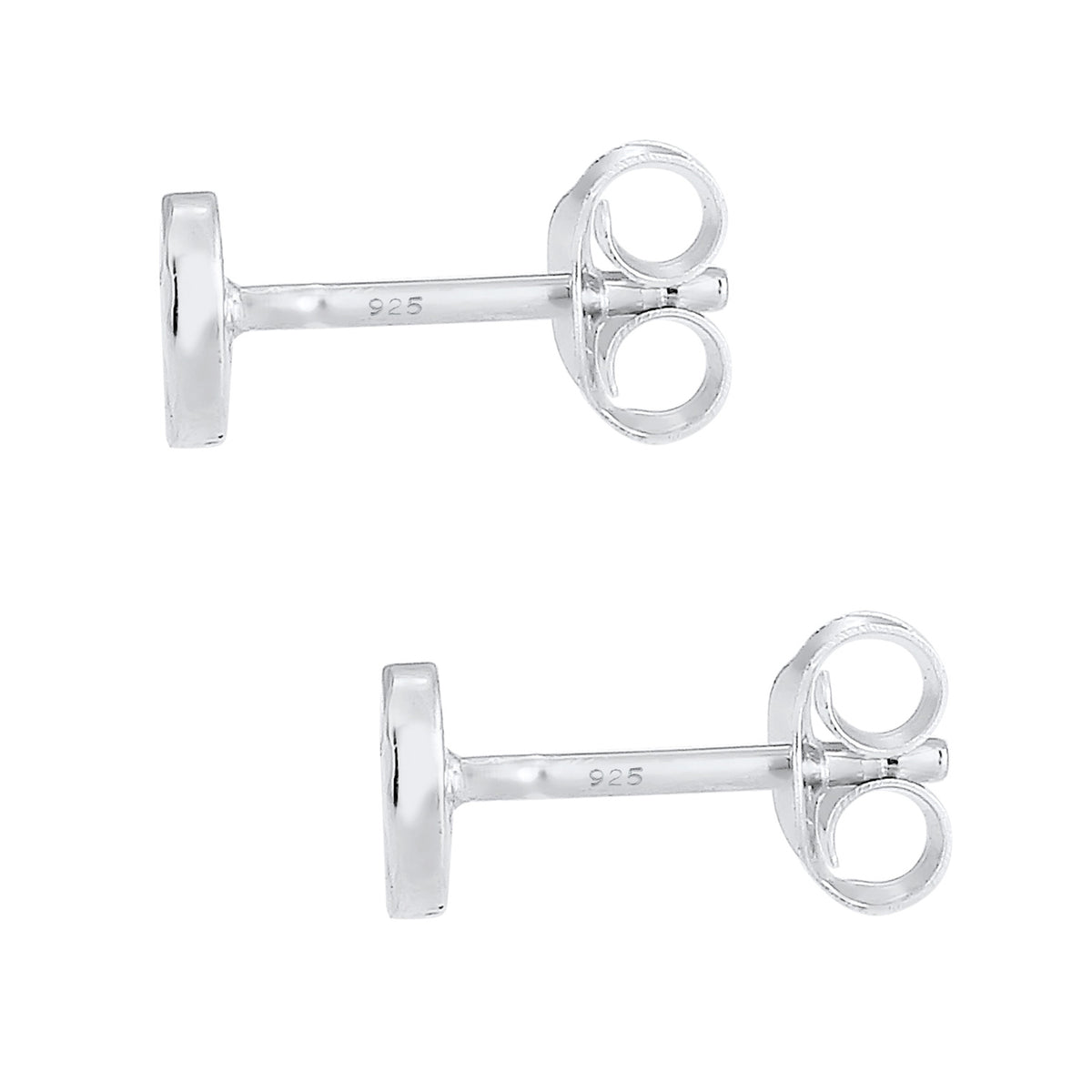 Silber - Elli | Ohrstecker Kreis Gehämmert | 925er Sterling Silber
