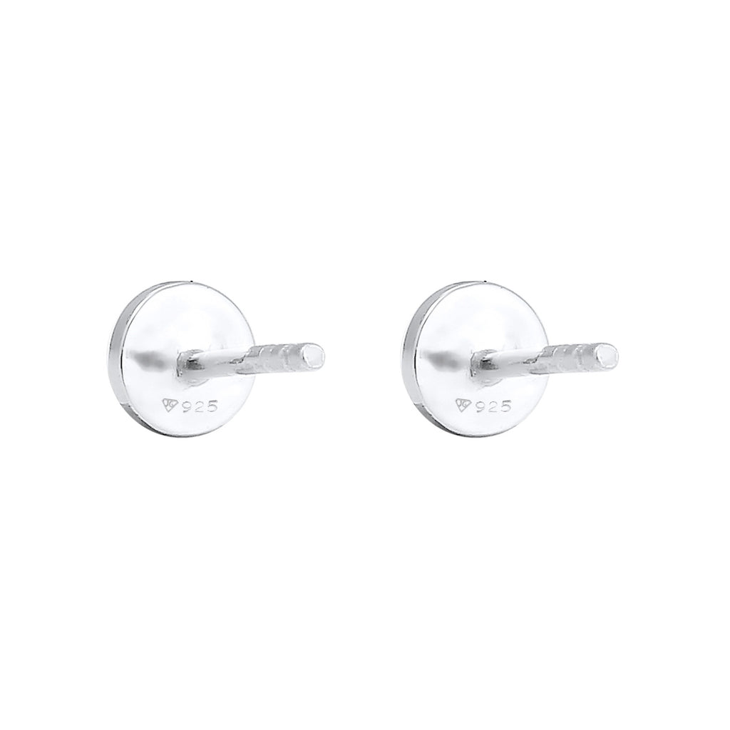 Silber - Elli | Ohrstecker Kreis Gehämmert | 925er Sterling Silber