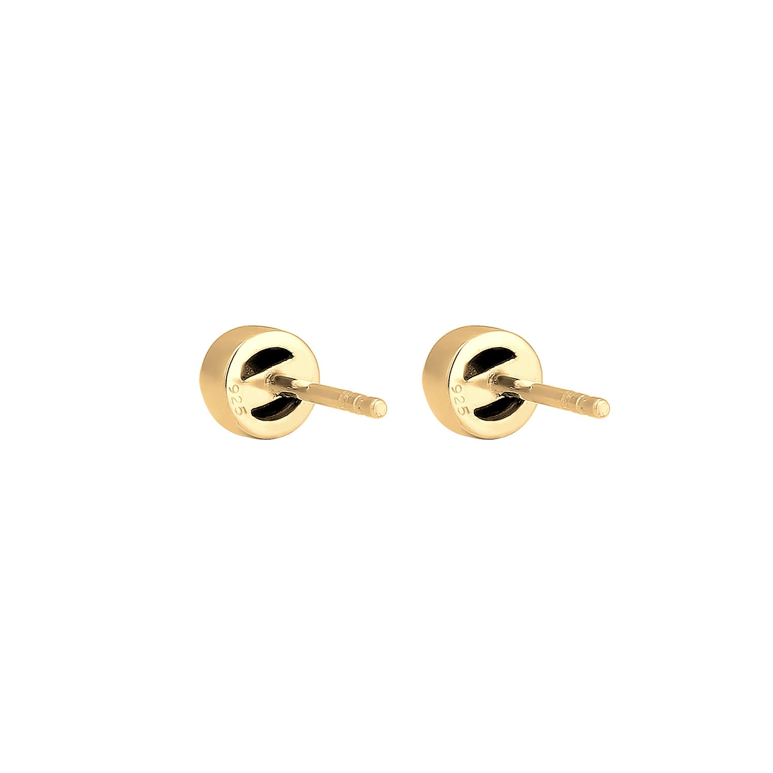 Gold - Elli | Ohrstecker | Kristall ( Grün ) | 925 Sterling Silber vergoldet