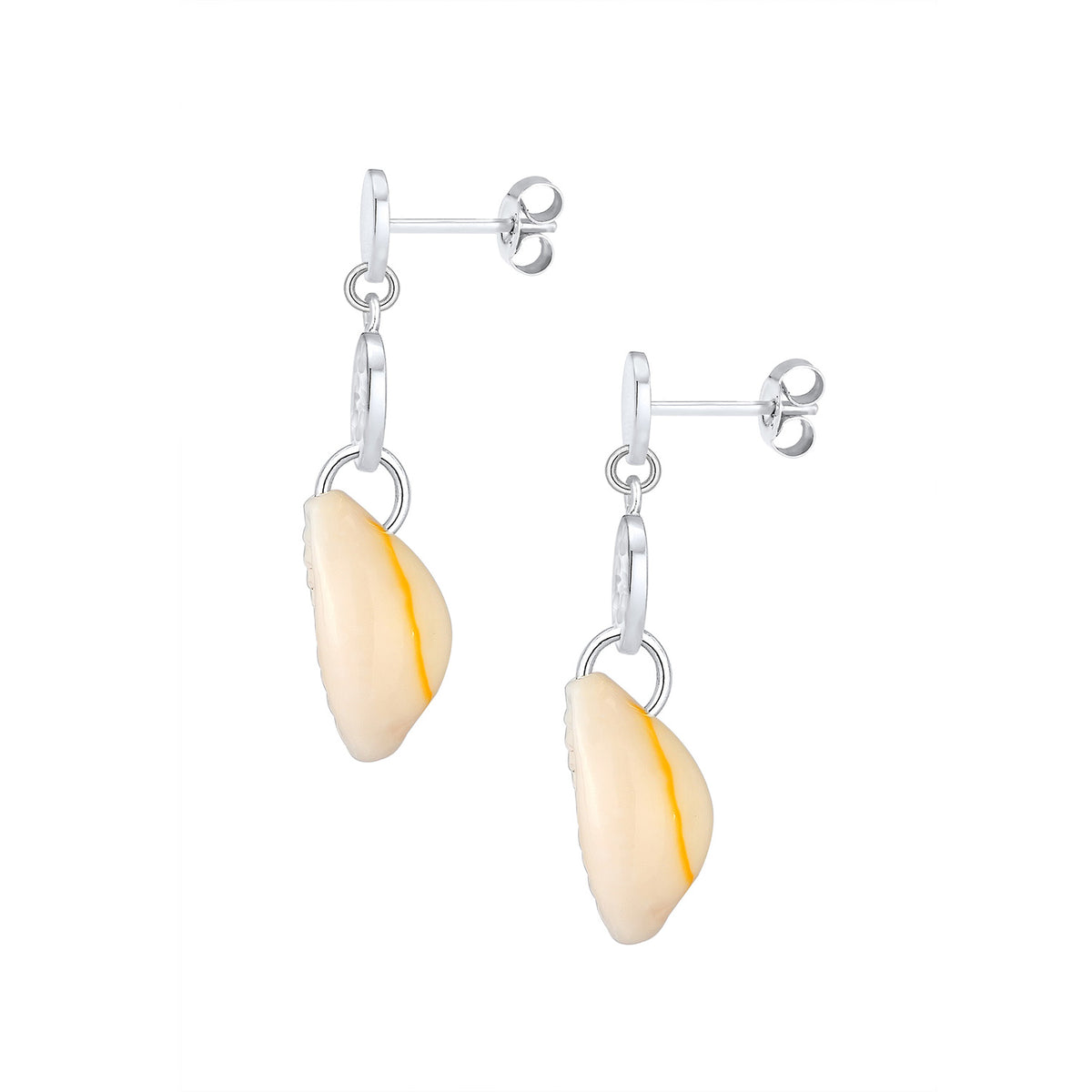 Silber - Elli | Ohrhänger Muschel | 925er Sterling Silber