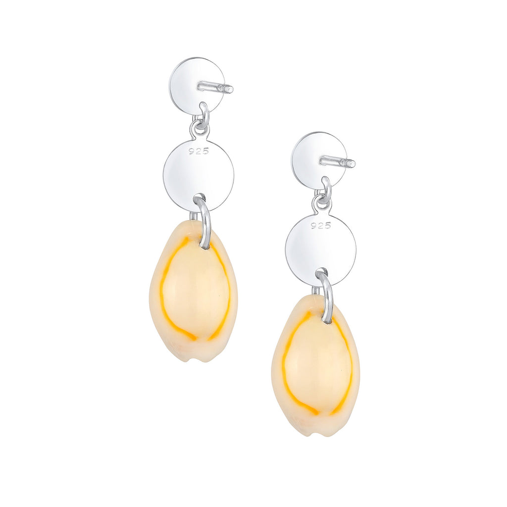 Silber - Elli | Ohrhänger Muschel | 925er Sterling Silber