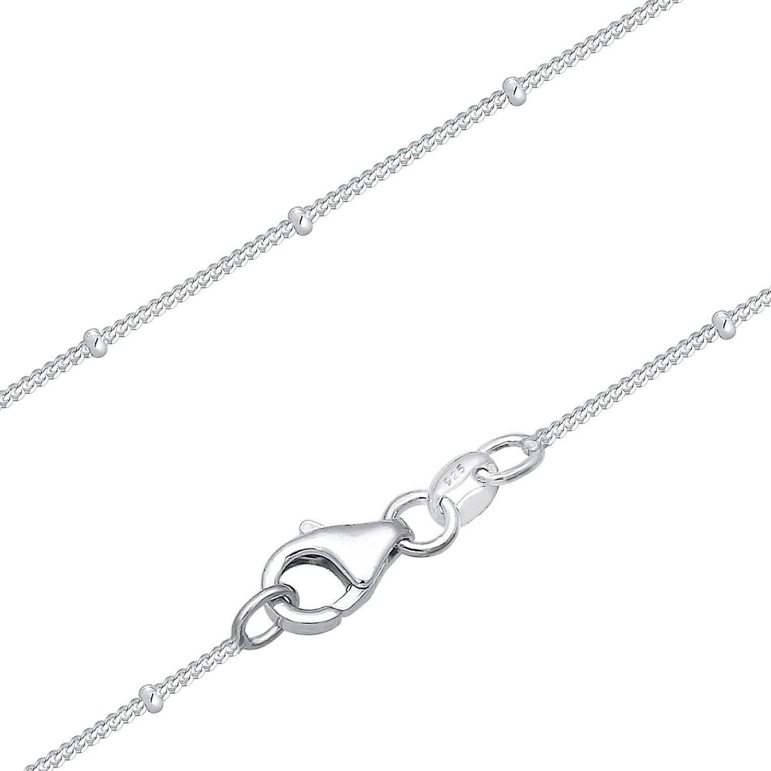 Silber - Elli | Kugel-Halskette | Quarz ( Weiß ) | 925er Sterling Silber