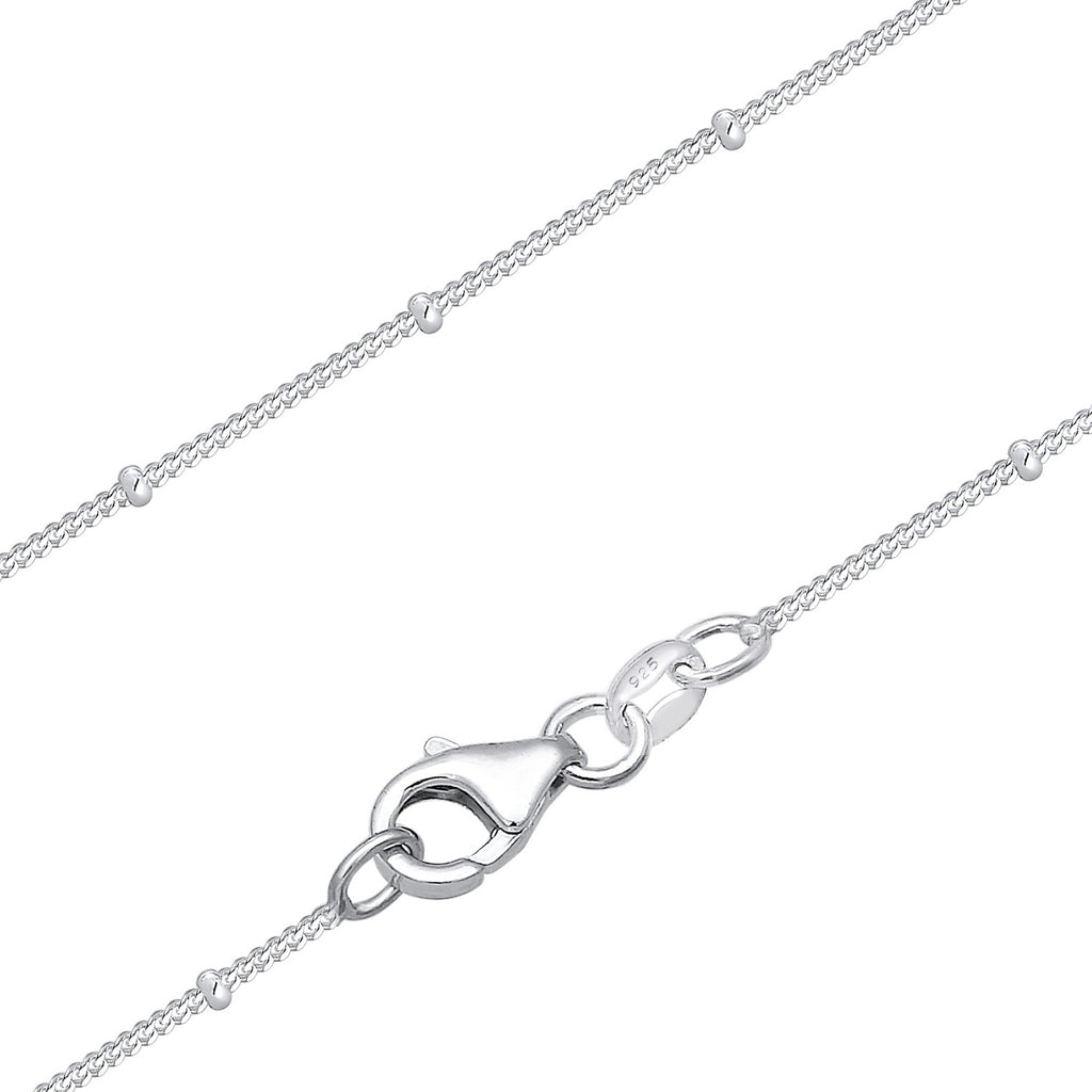 Silber - Elli | Kugel-Halskette | Quarz (Weiß) | 925er Sterling Silber