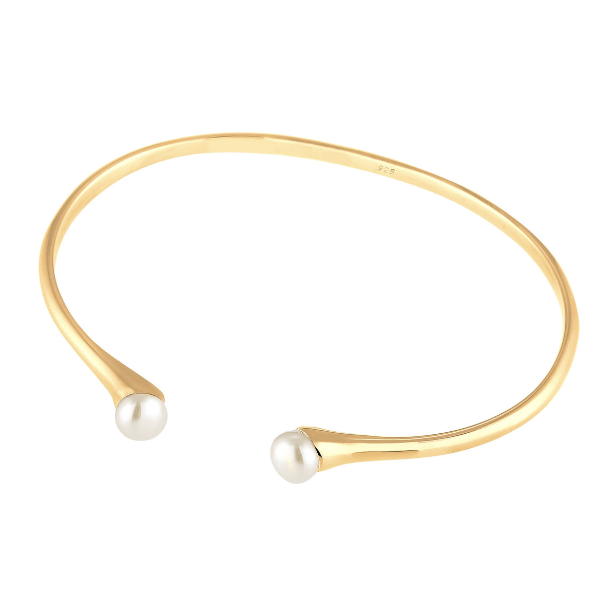 Gold - Elli PREMIUM | Armreif | Süßwasserperle | 925 Sterling Silber
