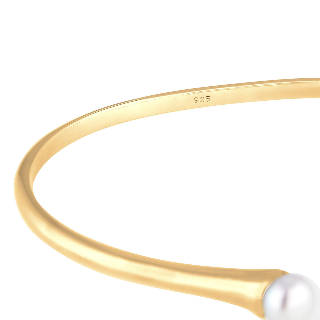 Gold - Elli PREMIUM | Armreif | Süßwasserperle | 925 Sterling Silber