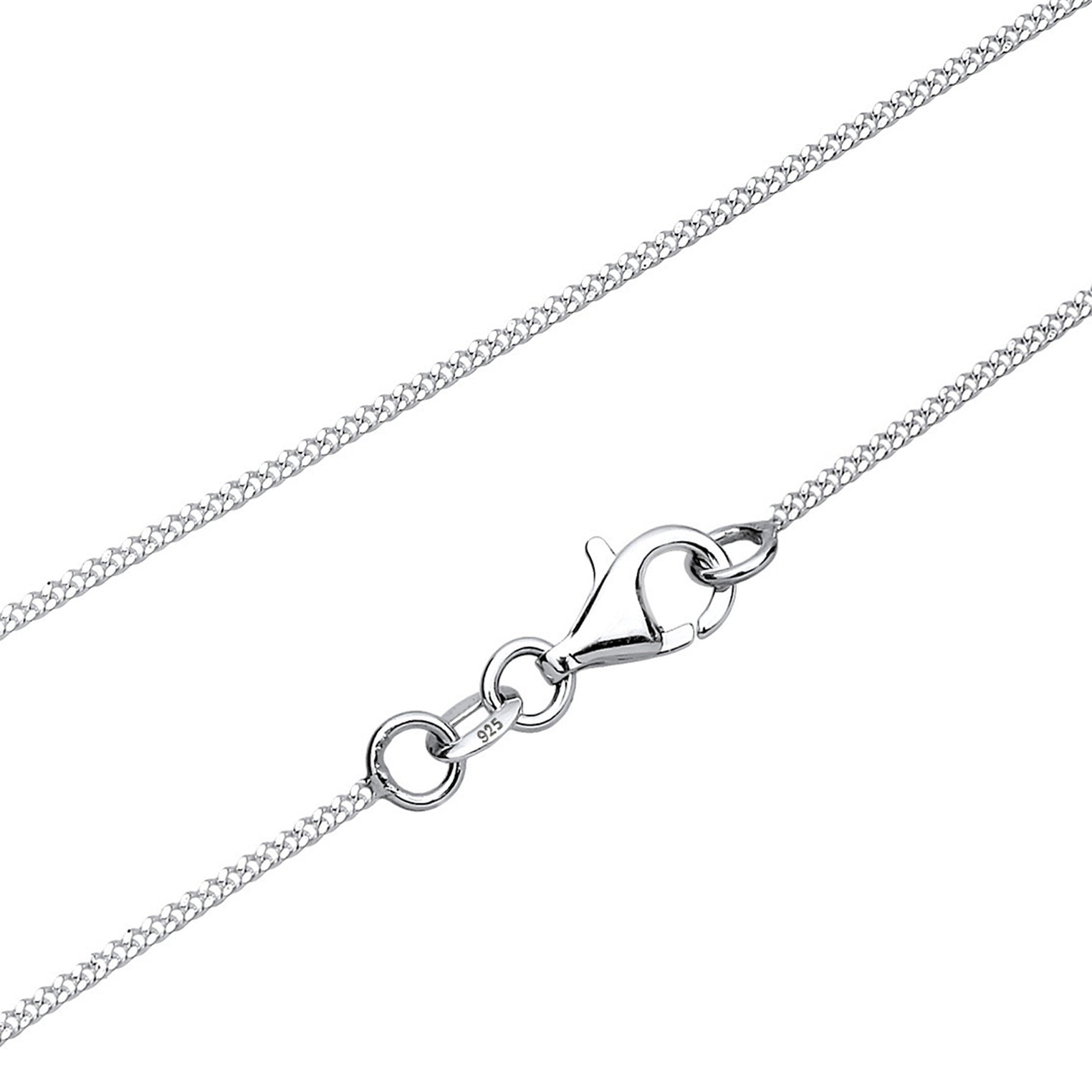 Silber - Elli | Solitär-Kette | Kristall ( Weiß ) | 925er Sterling Silber