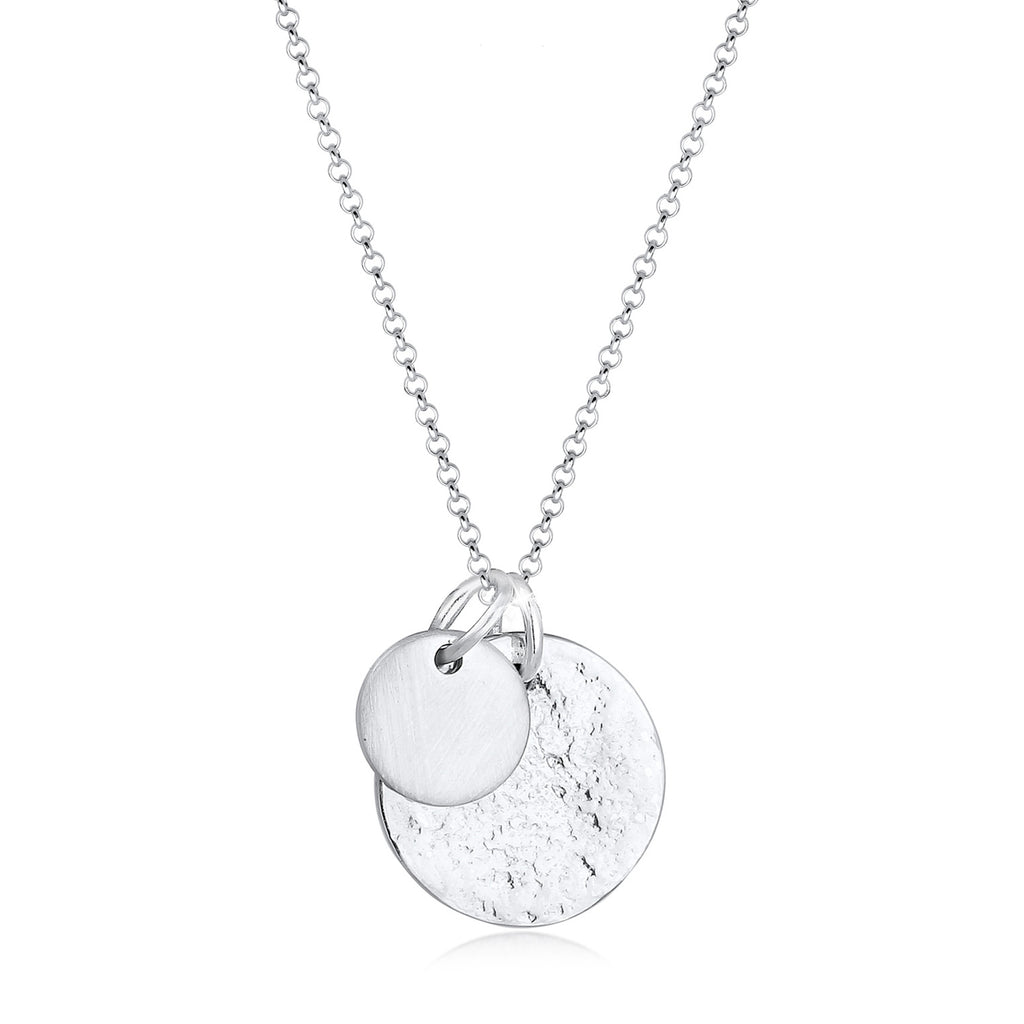 Silber - Elli | Halskette Plättchen Organic | 925 Sterling Silber