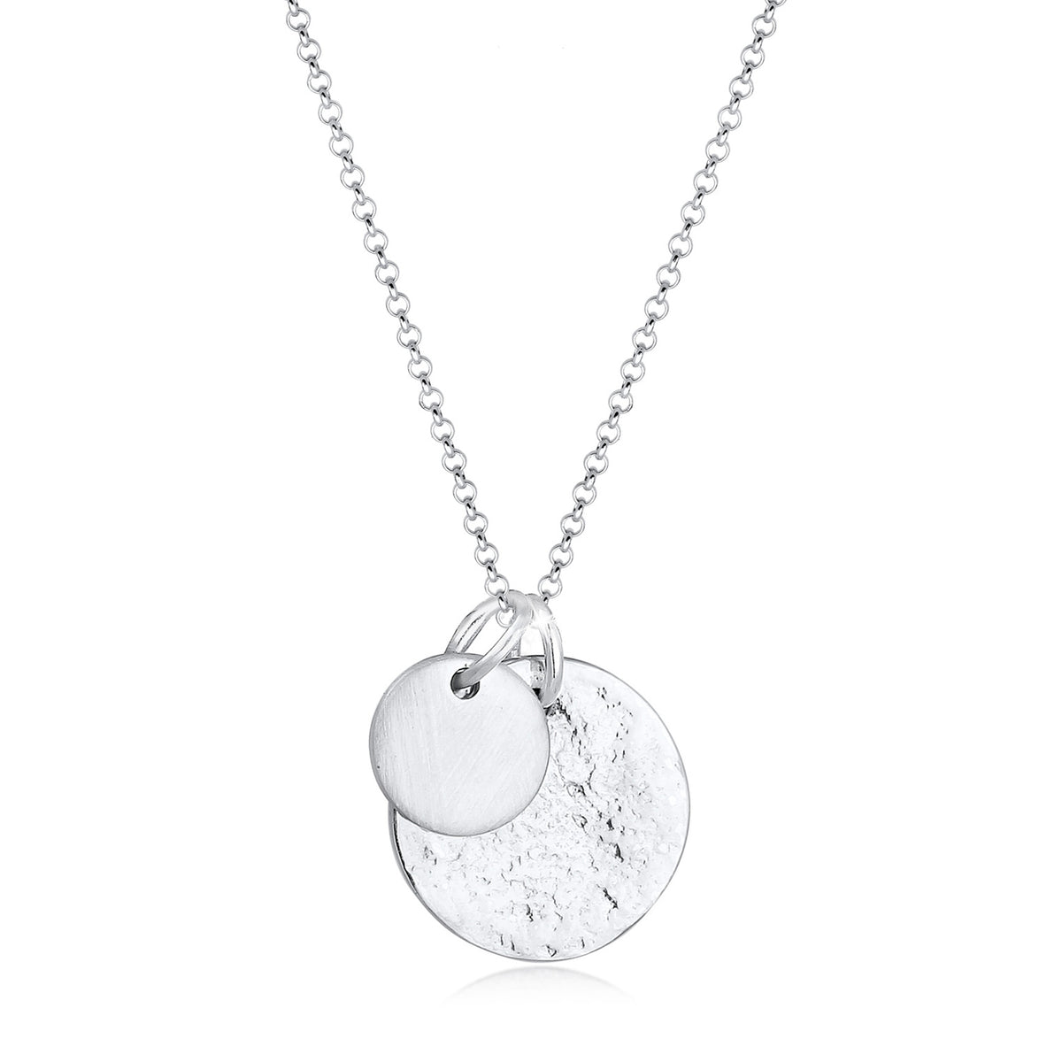 Silber - Elli | Halskette Plättchen Organic | 925 Sterling Silber