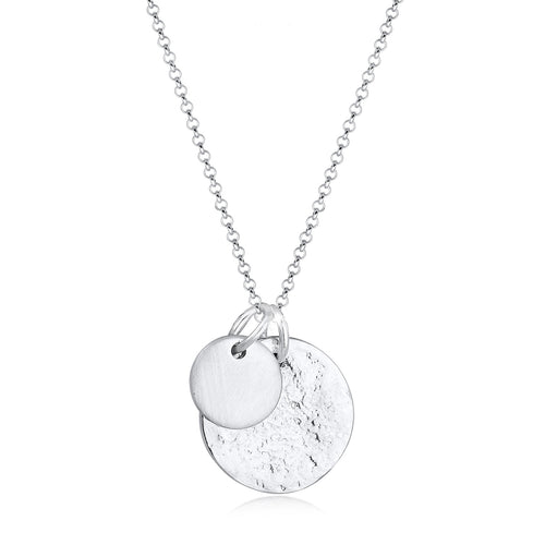 Silber - Elli | Halskette Plättchen Organic | 925 Sterling Silber