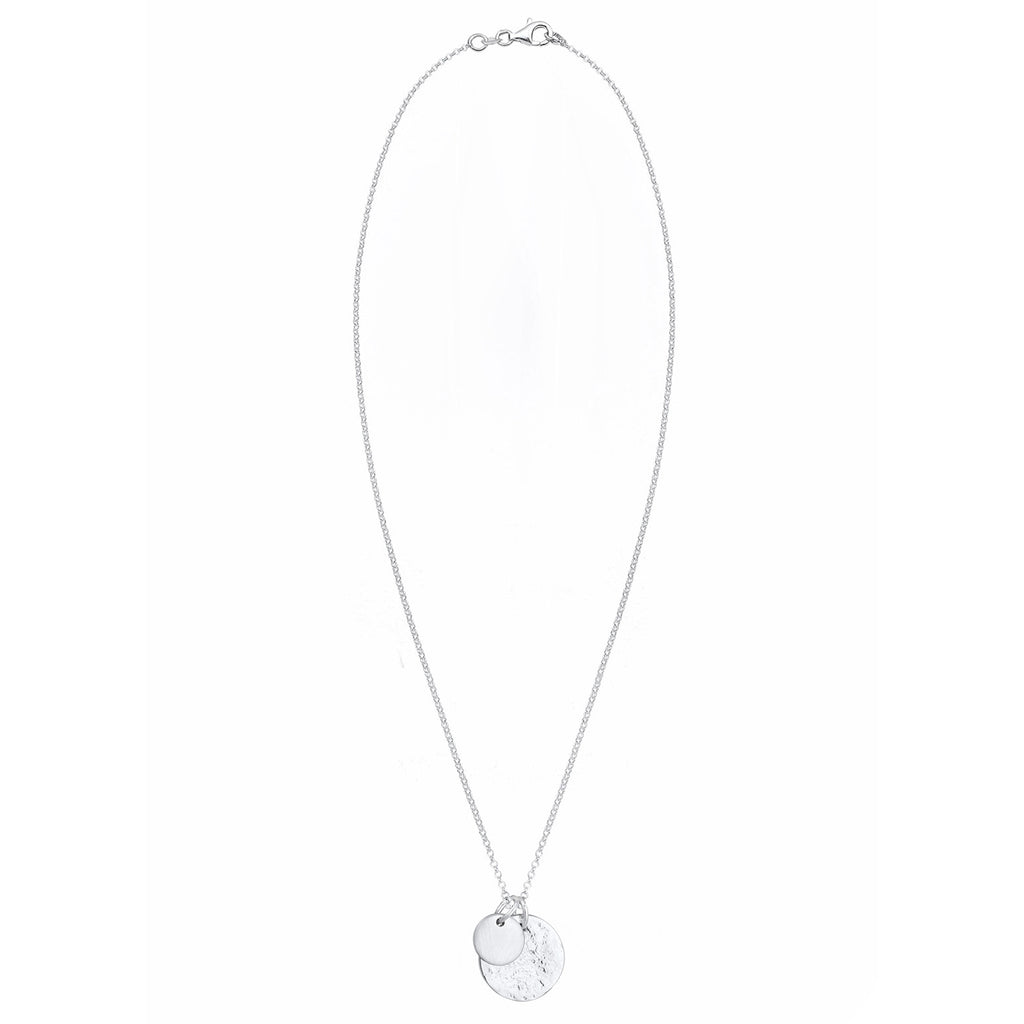 Silber - Elli | Halskette Plättchen Organic | 925 Sterling Silber