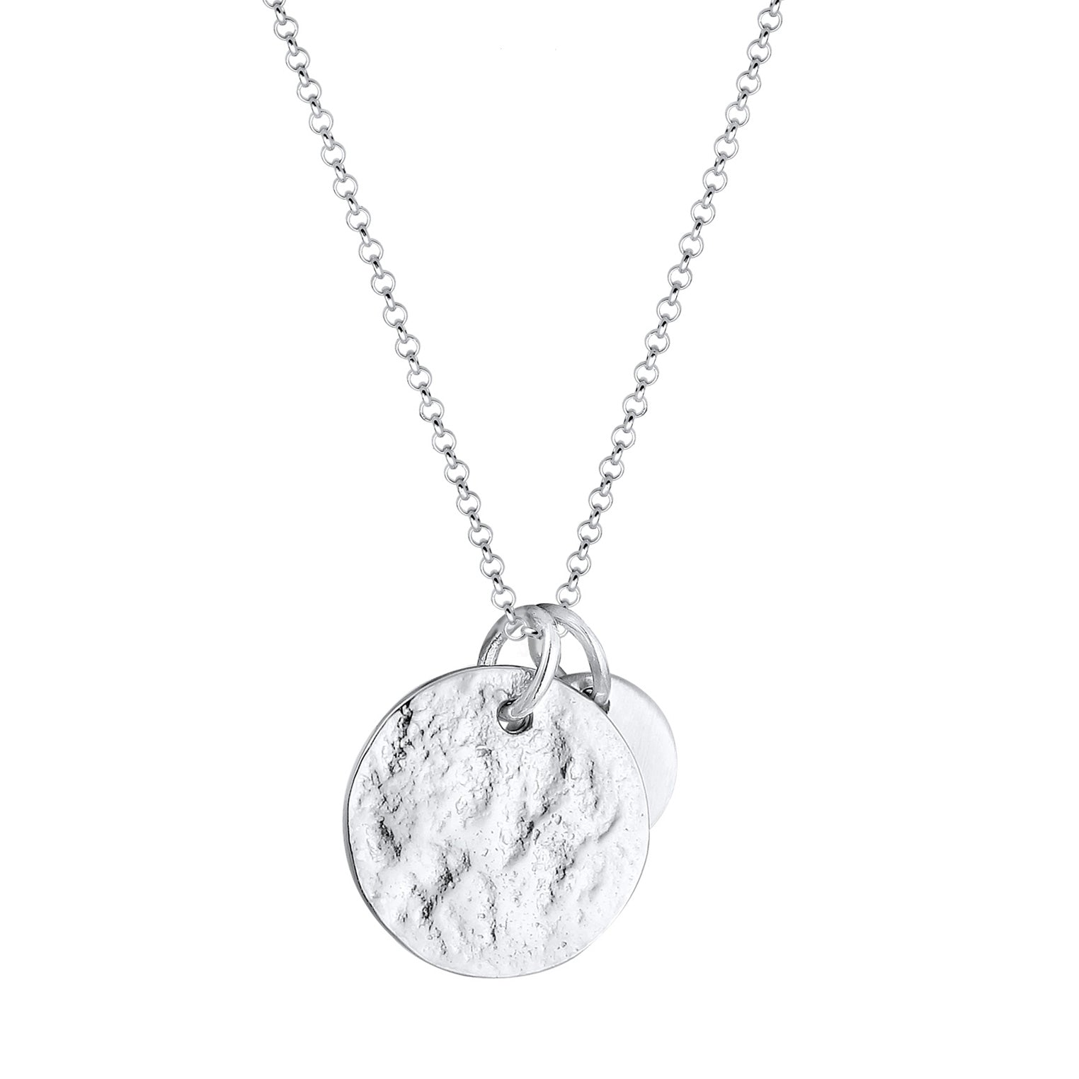 Silber - Elli | Halskette Plättchen Organic | 925 Sterling Silber