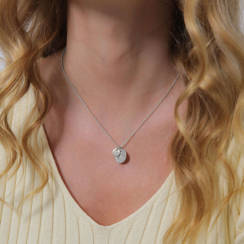 Silber - Elli | Halskette Plättchen Organic | 925 Sterling Silber