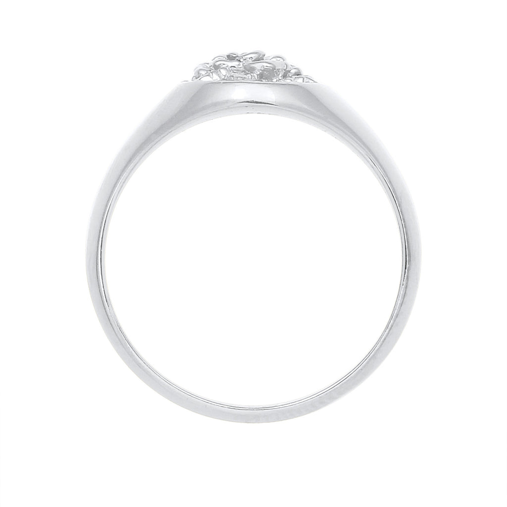 Silber - Elli | Siegelring Rose | 925er Sterling Silber
