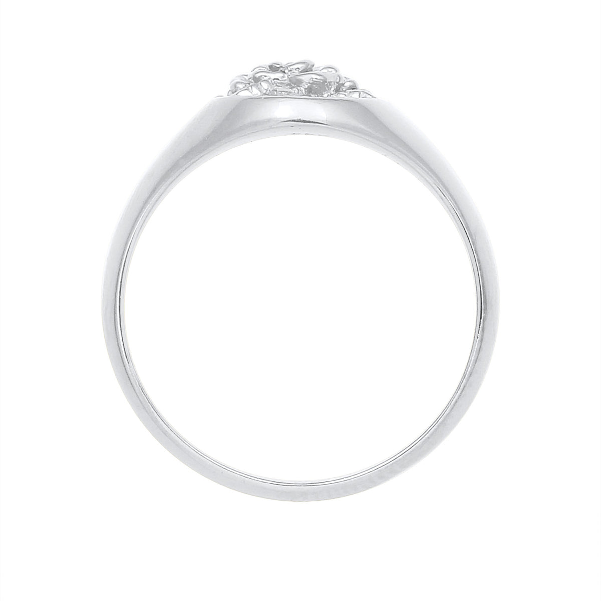 Silber - Elli | Siegelring Rose | 925er Sterling Silber