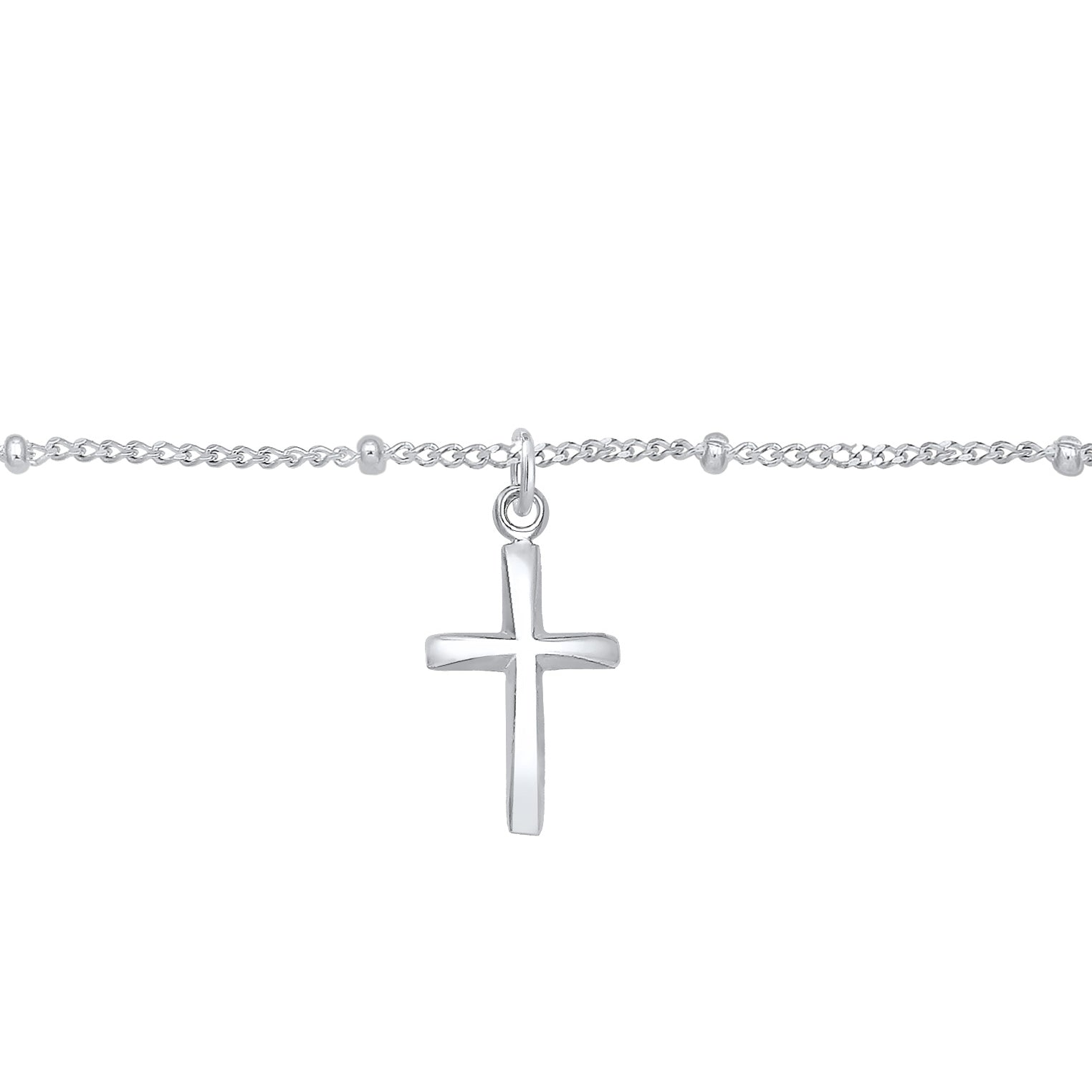 Silber - Elli | Kugel-Choker Kreuz | 925er Sterling Silber
